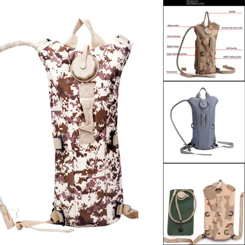 Outdoor Cycling Bicycle Water Bottle 3L Bladder Bag Military Hiking Camping Hydration Backpack Pack 2018 New Top | Спорт и