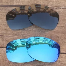 Черный серый и голубой лед 2 пары Поляризованные Сменные линзы для боковых солнцезащитных очков оправа UVA и UVB Защита