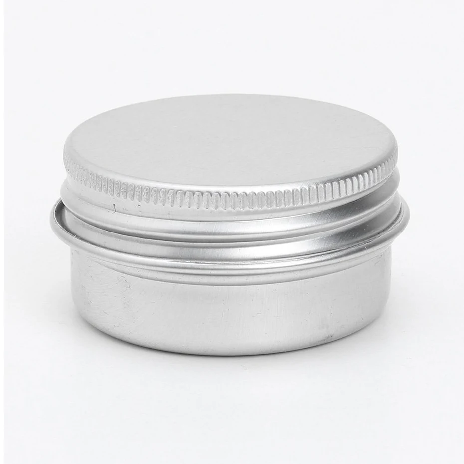 

BEST 20 x Empty Cosmetics Pot Lip Balm Aluminum Jar Container Screw Cap 50ml