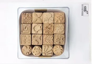 

new pottery Ceramic Tool Wood Texture stamp Pure Solid Wood Printing Creative Tool Ceramic Clay Sculpture Kneading Printing chop