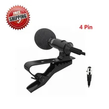 Bolymic мини нагрудный клип на микрофон TA4F 4 булавки XLR для Shure беспроводной микрофон cravate