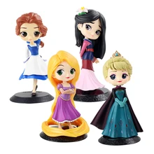 12 см Q Posket фигурка принцессы Мулан Белоснежка, Рапунцель София фигурка торта украшения ПВХ модель игрушки подарки на день рождения для девочек