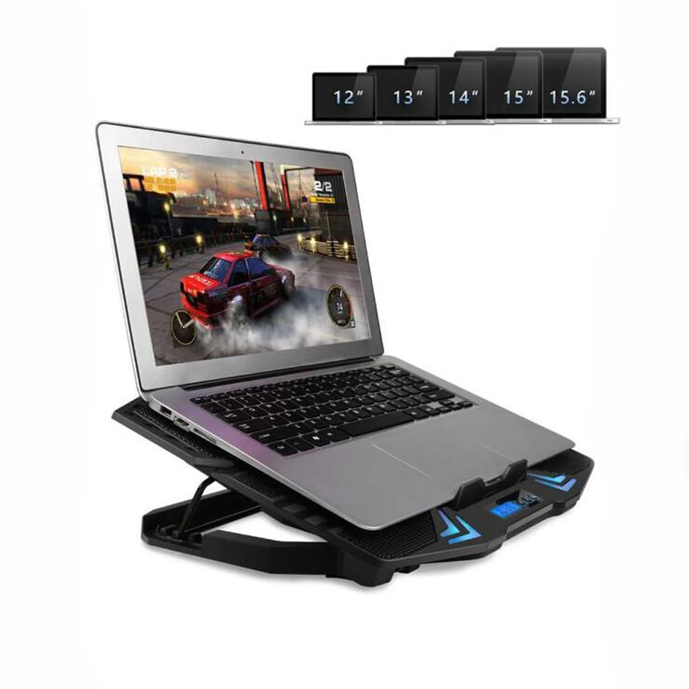 

5-Fan Smart Cooling Pad for 12-15.6 Inch Laptop Notebook PCs with LED Touch Screen Speed Control Cooler for Notebook