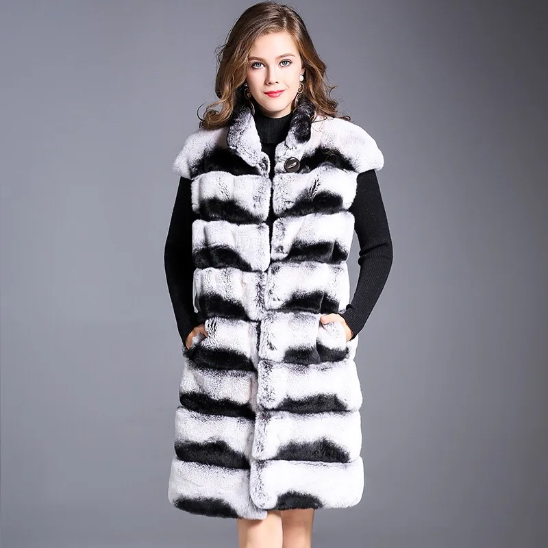 2017Real natural rex rabbit fur coat high quality 100 genuine rex