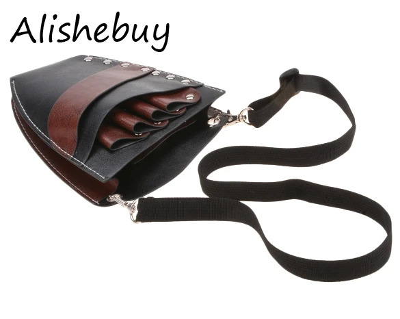 

Hot Leather Hairdressing Case Tools Barber Holster Pouch Holder Rivet Adjustable Scissor Waist Bags Shoulder Strap Bag SV014486