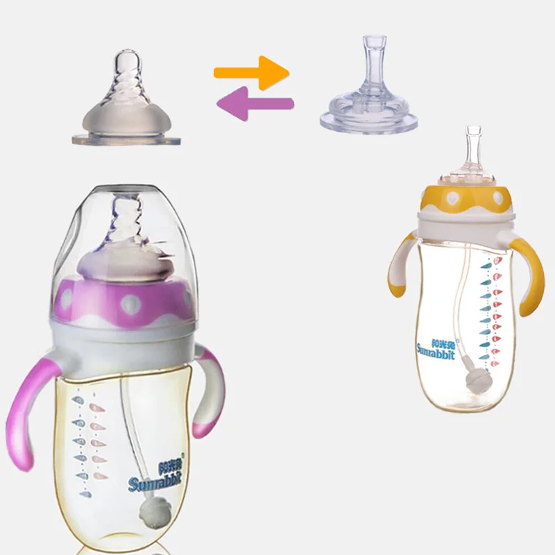 Детская Бутылочка, соломенная чашка, соломенные аксессуары, сменные силиконовые аксессуары для кормления с широким горлышком, диаметр 5 см