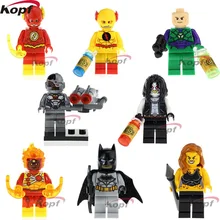10 компл. X0178 Супер Герои вспышка Cyborg обратный-Flash Lex-Luther Firestorm Cyborg строительные блоки Коллекция игрушек для детей