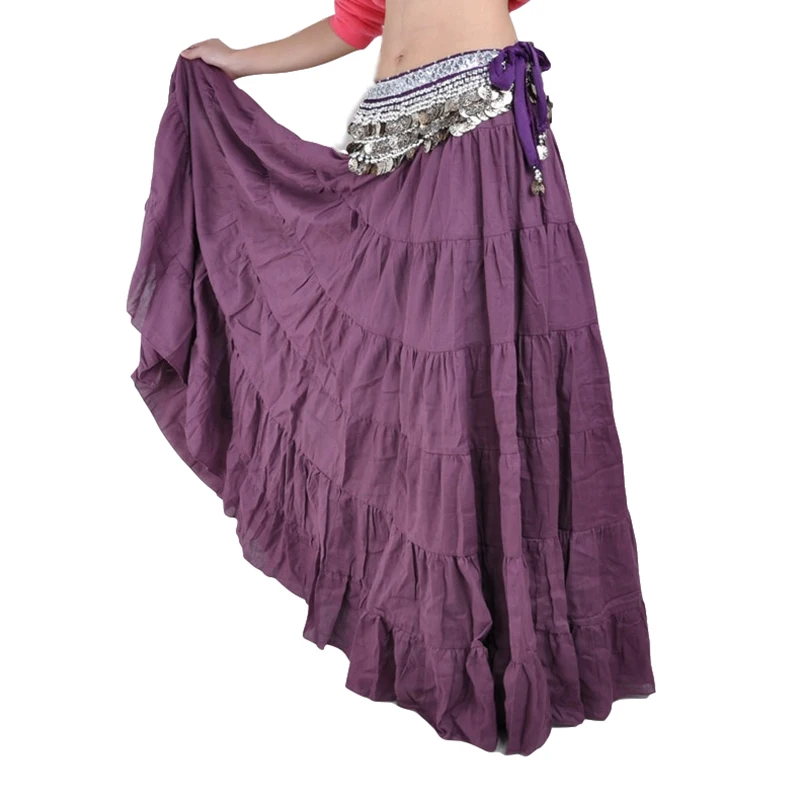10 ярдов женский Племенной танец живота костюм аксессуар эластичный пояс хлопок лен Цыганская длинная юбка макси(без пояса
