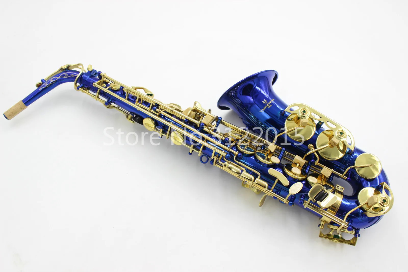 

Yanagisawa A-992 Eb Alto Saxophone Unique Blue Lacquer Body Gold Lacquer Key Student Sax E Flat Musical Instrument with Case
