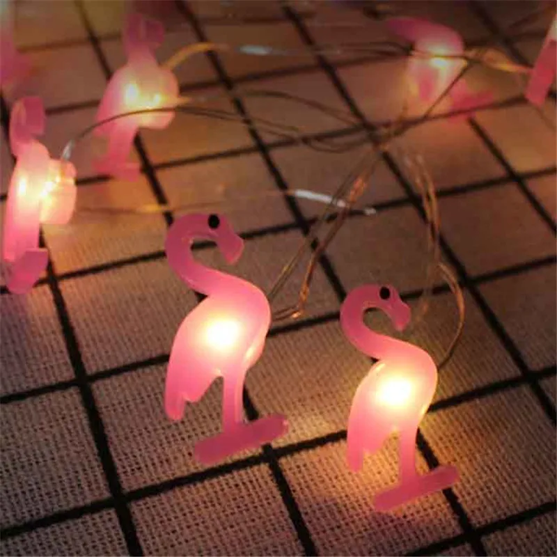 

2M 20 LED Strings Copper Wire Unicorn Flamingo String Lights Fairy Battery Wedding Party Valentine's Day Decoration Lights Gifts