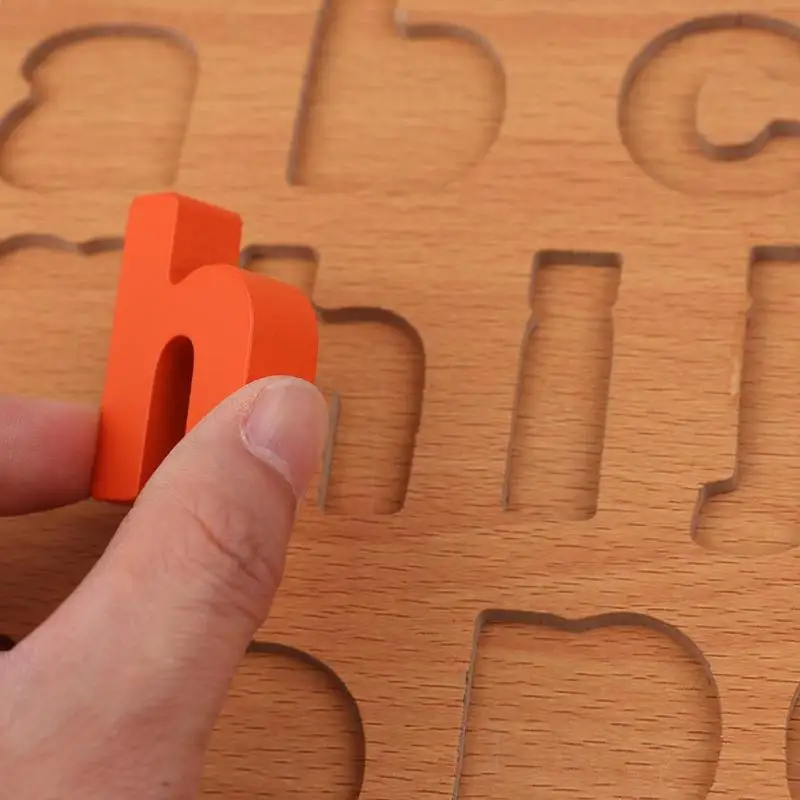 Детские игрушки головоломки Дети Деревянный Алфавит Обучения Головоломки Развивающие игрушки для детей 3D деревянные пазлы игры игрушки