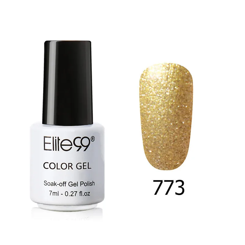 Elite99 38 красочное счастливое гелевое покрытие для ногтей пигмент трещина УФ лак для ногтей профессиональный трескающийся лак для ногтей растрескивающийся лак - Цвет: N-7ML-EG773