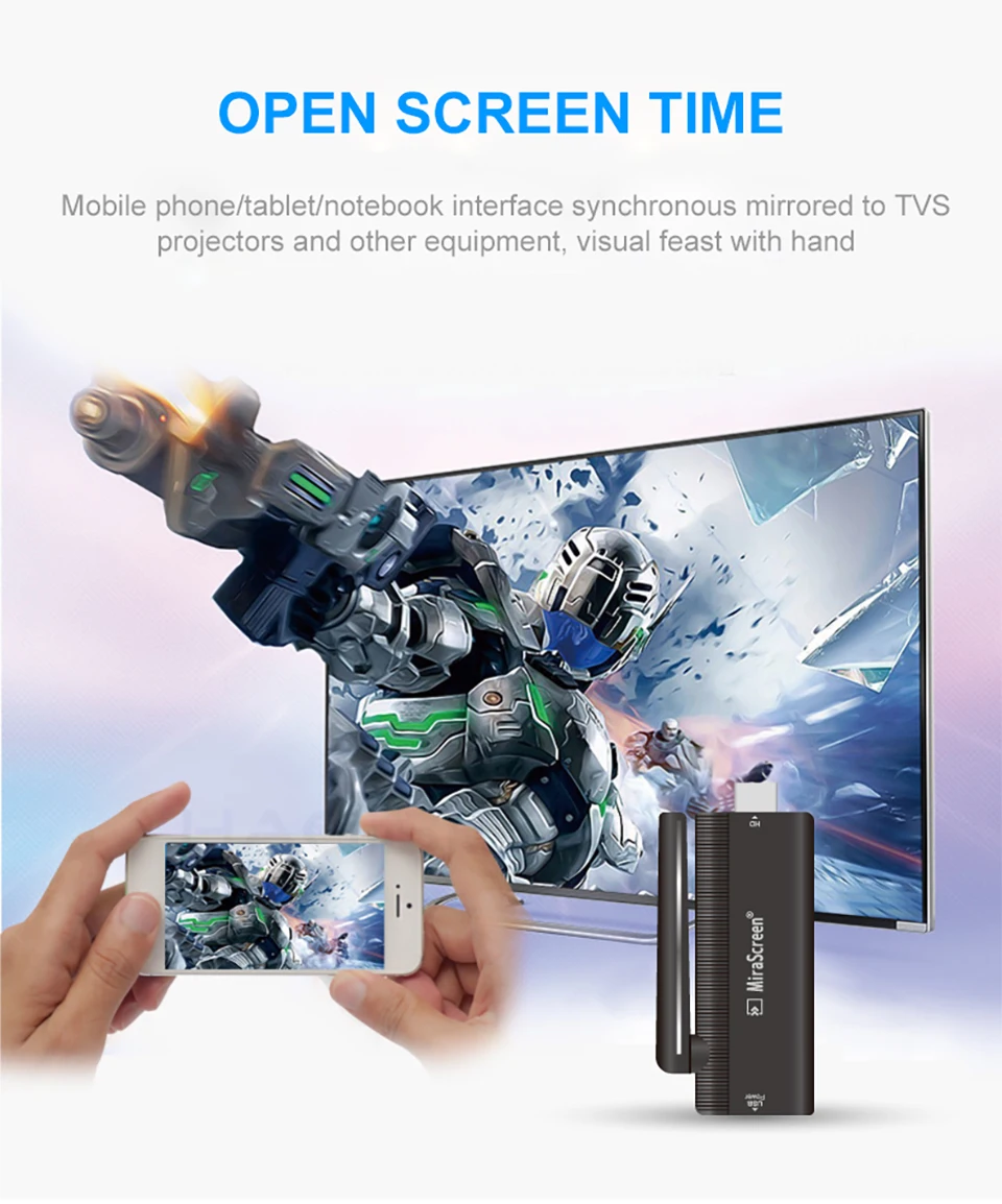 MiraScreen B4 беспроводной 2,4 ГГц HDMI Dongle Full 1080 P HD ТВ карты miracast DLNA Airplay для Android с внешняя антенна wifi