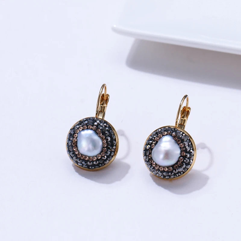 Модные серьги гвоздики из смолы Yhpup 18 K с покрытием горного хрусталя натурального