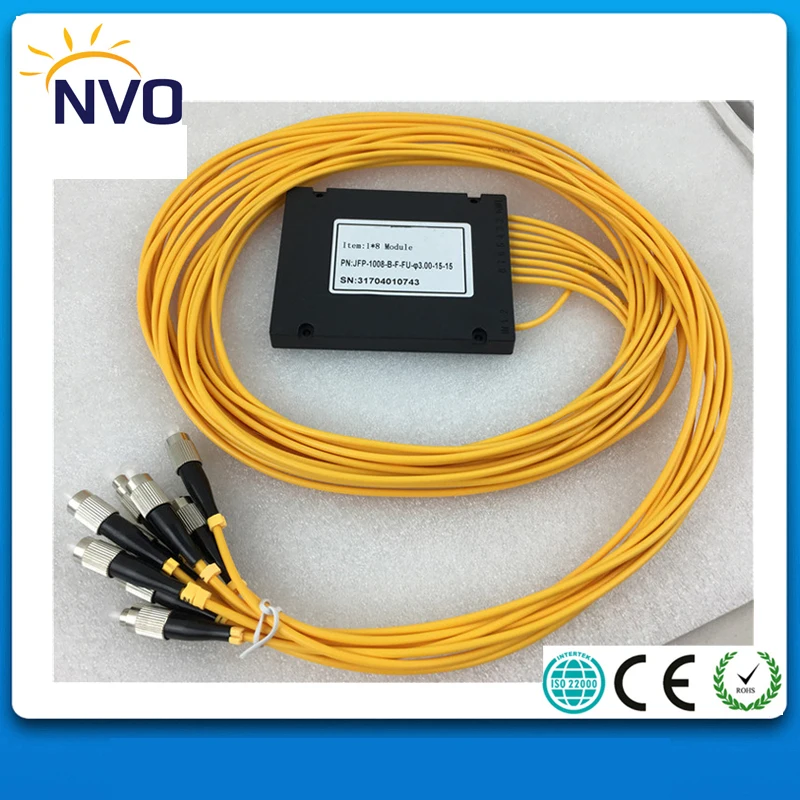 

1*8 PLC,ABS Box,Dia:3.0mm,L:1.5M,FC/UPC,ABS Package,PLC Fiber Optic Splitter
