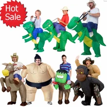 Halloween inflatable child adult costume kids party dinosaur unicorn women halloween costume for kids Carry Me Ride on Costume