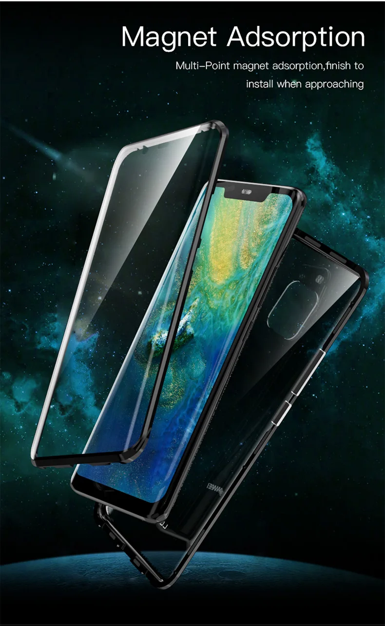 LUPHIE 360 Full Degree Magnetic Case for Huawei Mate20 Pro P30 P30 Pro  (3)