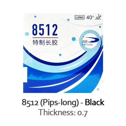 Метеор(Liu Xing) 8512 пипсов-длинный Настольный теннис резиновая губка для пинг-понга - Цвет: 8512 Black T0.7