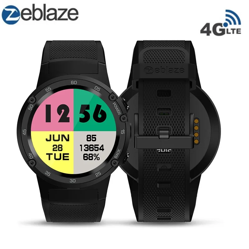 

Zeblaze THOR Smartwatch Phone 4 4G LTE GPS Android 7.0 MTK6737 Quad Core 1GB RAM 16GB ROM 5.0MP Camera 4G/3G/2G Watch Phone