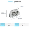5pcs 261-301 Mini Din Rail Terminal Block  Connector  DIN Rail Spring Cage Connection ► Photo 2/6