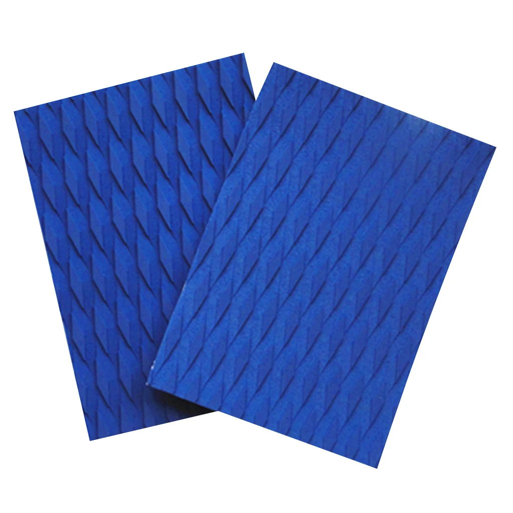2 Pieces Ultralight Anti-slip Adhesive EVA Traction Pad Tail Pad Surf SUP Deck Grip for Surfboard Kiteboard 3 Colors