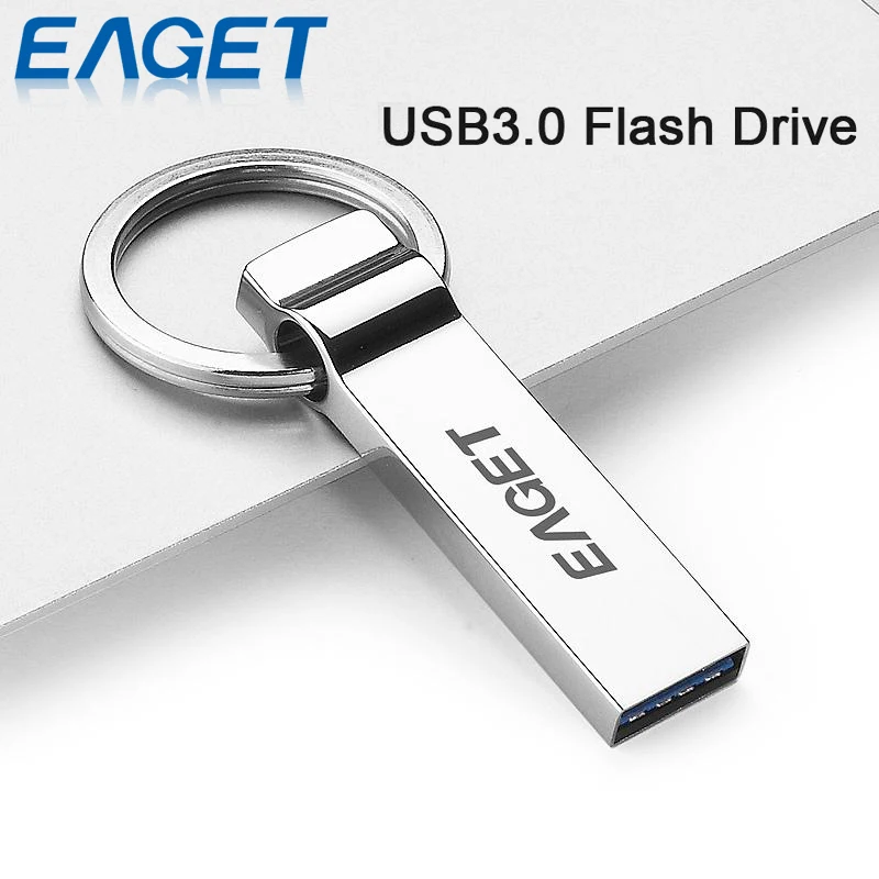 EAGET U90 Official Licensed USB 3.0 Flash Drive 32G 16G USB Stick Pen Drive Metal Key Ring Memory Stick Waterproof U disk