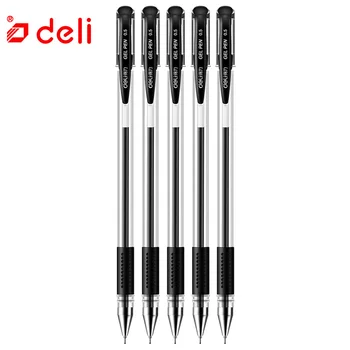 

Deli 5pcs/Set 0.5mm Gel Pen Black ink Gel Pen Writing Neutral Pens School Office Supplies Stationery Tool Student Exam Gel Pen