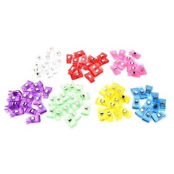 

PVC Plastic Clips For Patchwork Sewing DIY Crafts, Quilt Quilting Clip Clover Wonder Clip 3.5*1.8cm 50PCS Red 7Colors