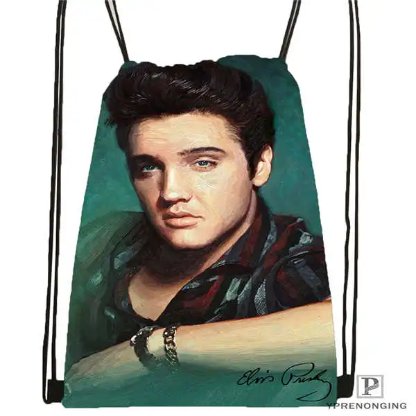 Drawstring Backpack Индивидуальная походная сумка на шнурке elvis-presley, милый рюкзак для детей(черная спинка) 31x40 см#2018611-1(8 - Цвет: Drawstring Backpack