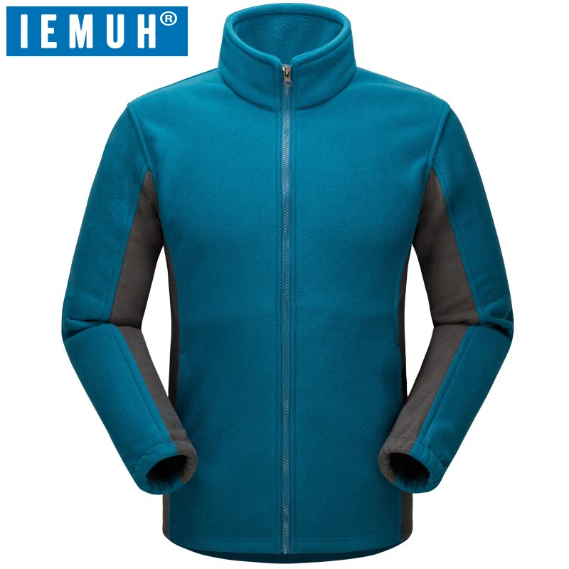 

IEMUH Brand Sport Winter Men Fleece Jacket Thicken Thermal Keep Warm Windbreaker Fleece Innner Hiking Jacket Windstopper Skiwear