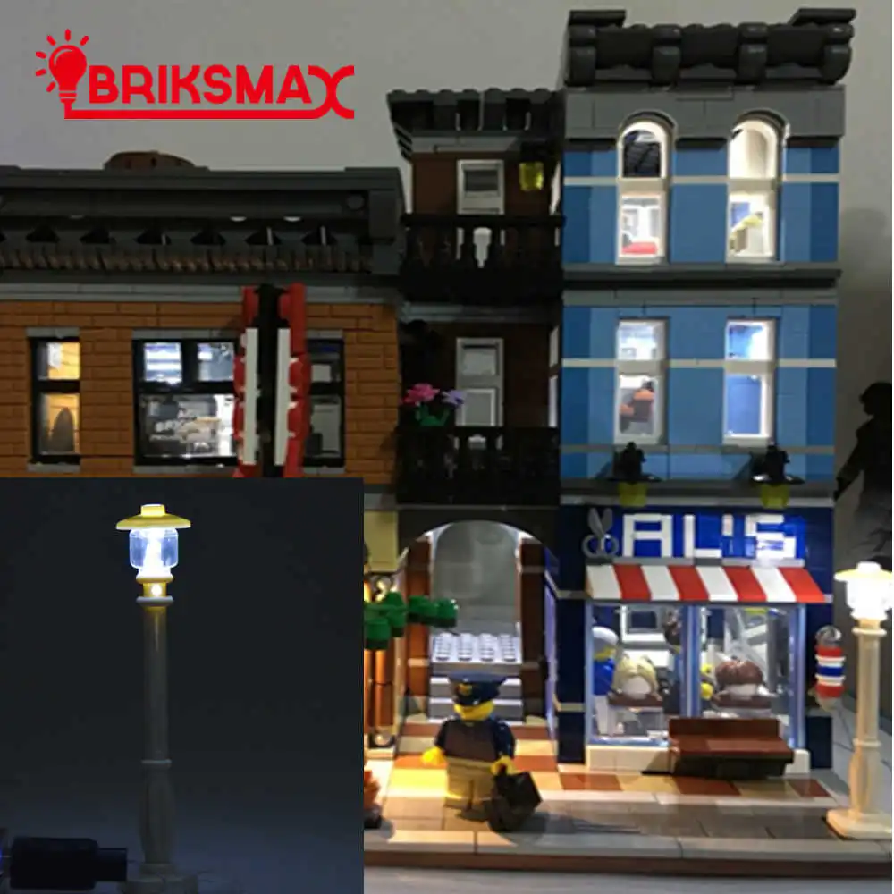 

BRIKSMAX 1pcs LED Street Light For DIY Figures Building Blocks Toy Can Decorate All Building Blocks Toys