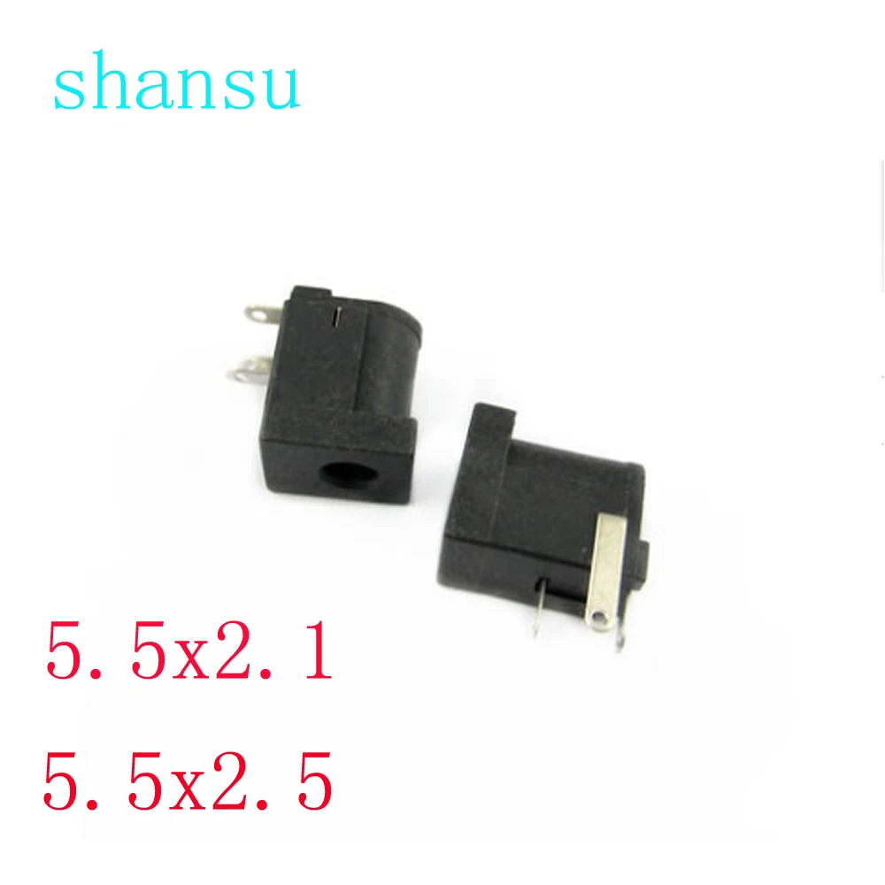 

Free shipping 10pcs Hot Sales DC-005 DC Power Jack Socket Connector DC005 5.5*2.1mm 5.5*2.5MM socket Round the needle