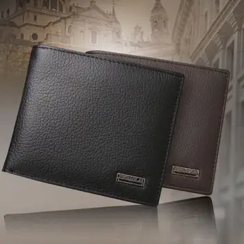

2019 Fashion Men Luxury Handbags Black Coffee PU Leather Wallet Coin Credit ID Card Holder Slim Purse