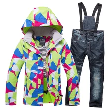 riviyele женский лыжный костюм лыжный сноуборд куртка брюки ветрозащитная водонепроницаемая верхняя спортивная одежда супер теплая одежда брюки