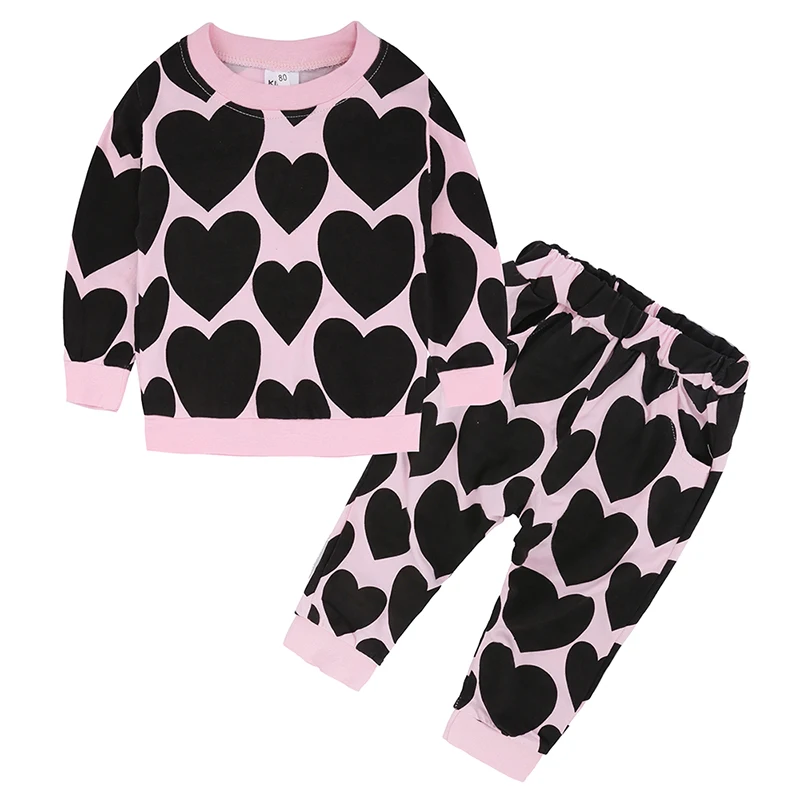 TZ-353 Детские комплекты для мальчиков и девочек Модная хлопковая с длинным рукавом комплект одежды Футболка+ брюки 2 шт. фри пижамы комплект для малышей новое поступление