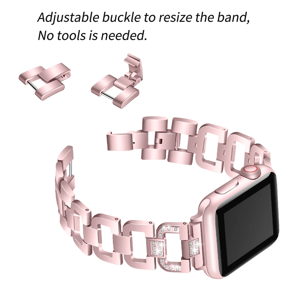 Браслет из нержавеющей стали для Apple Watch band 40 мм 44 38 42 | Наручные часы