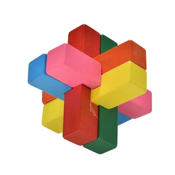 

Adult Classical Wooden Block Lock Cube Luban Educational Set Children Brain Intellectual Teaser Toy