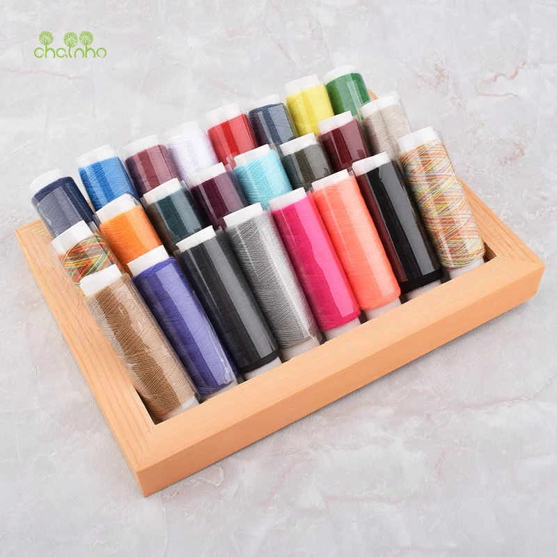 

Chainho,24 Color/Lot,Tenacity Nylon High Quality Thread/Multicolor Machine & Embroidery Sewing Thread/DIY Hand Made Accessories