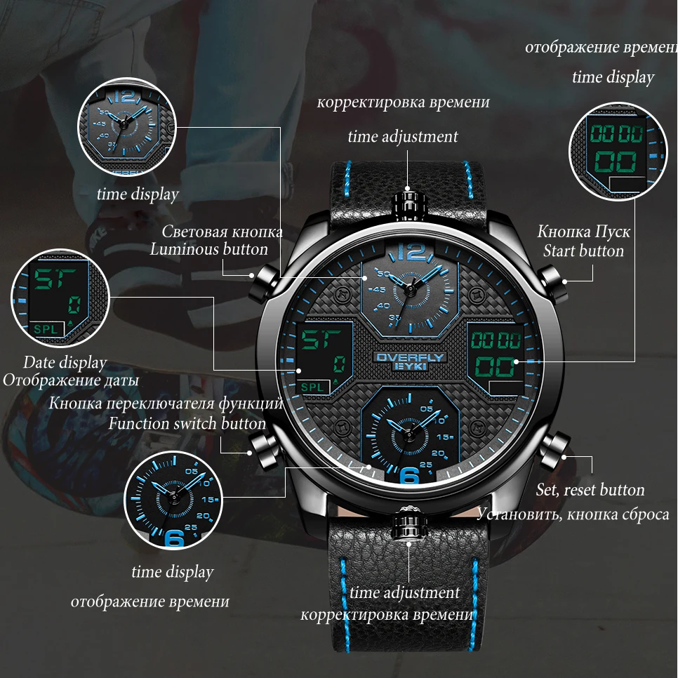 EYKI Watch Top Brand Man Watches Sport Waterproof Clock Men Watches Military Luxury Men's Watch Analog Quartz Wristwatch