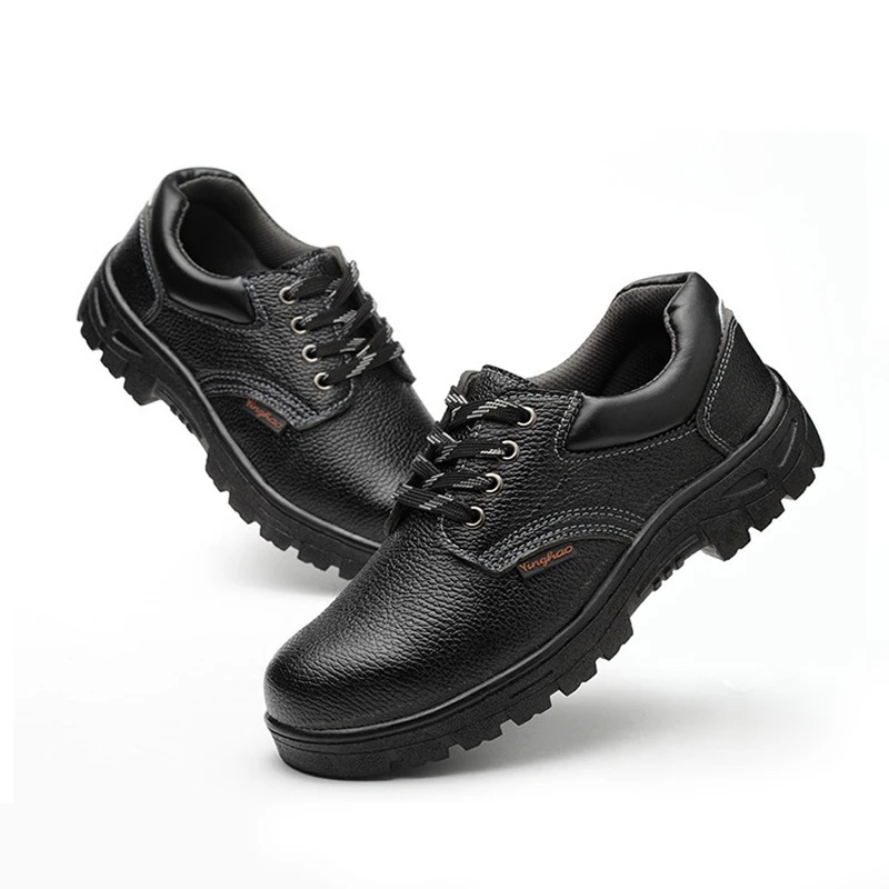 ZYYZYM/нерушимая обувь со стальным носком мужские безопасные рабочие ботинки Мужская Рабочая обувь на шнуровке с низким каблуком защита от прокалывания