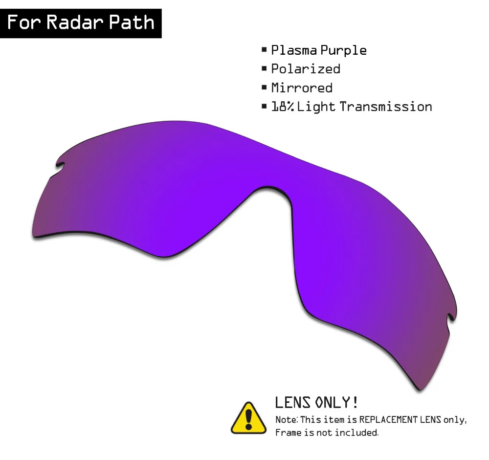 SmartVLT поляризованные солнцезащитные очки замена линз для Оукли Радар Путь плазменный фиолетовый