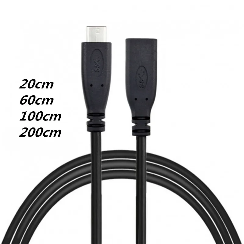 

USB-C USB 3.1 Type C Male to Female Extension Data Cable for Laptop & Macbook Tablet Mobile Phone 0.2m 0.6m 1m 2m