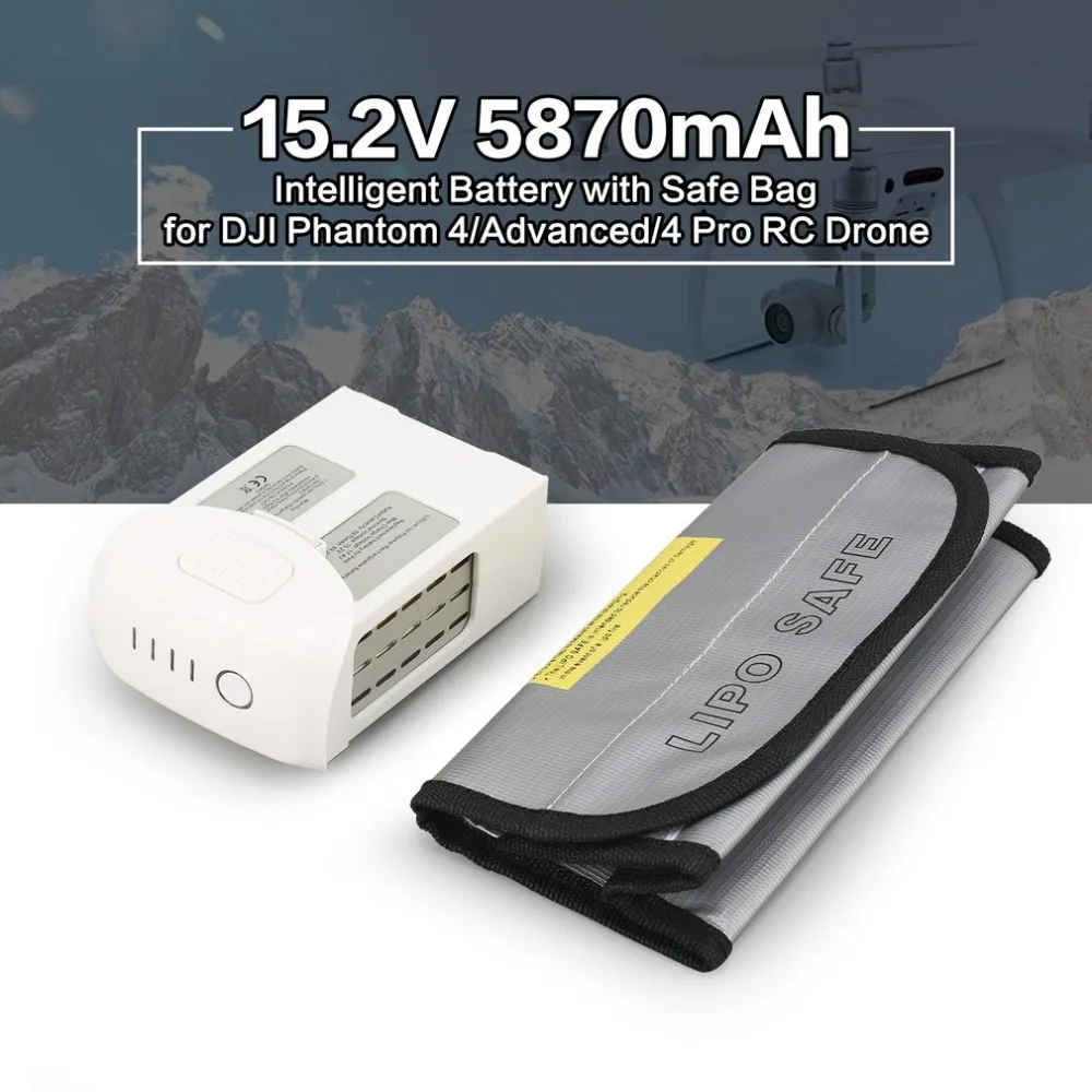 15,2 В 5870 мАч интеллектуальные запасной рейс LiPo Батарея Замена с безопасным сумка для DJI Phantom 4/расширенный/ 4 Pro FPV Радиоуправляемый Дрон