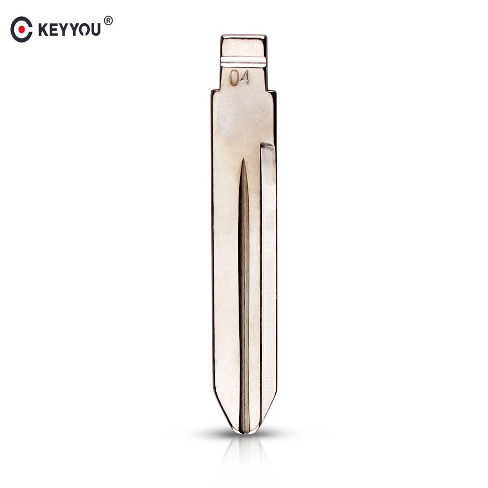 

KEYYOU Replacement Metal Blank Uncut Car Flip KD Key Blade Type #04 For Chrysler For Jeep For Dodge Remote Key Blade