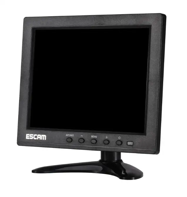 ESCAM Multi-language 8 Inch 4 Split CCTV Monitor VGA HDMI AV BNC USB Input