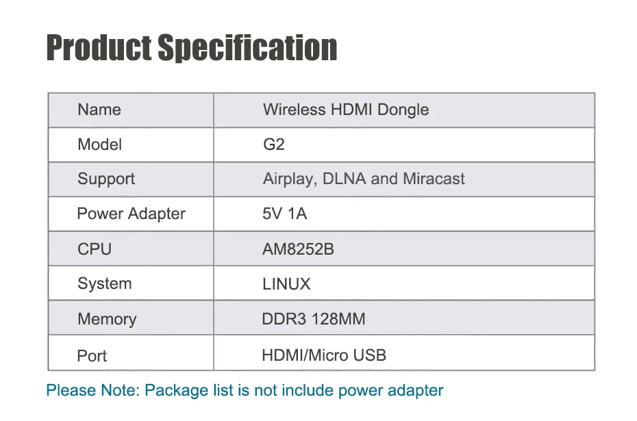Wireless HDMI Dongle Miracast Anycast MiraScreen TV Stick 11