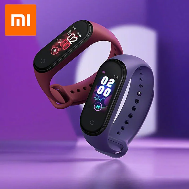 Глобальная версия Xiaomi mi Band 4 Smart mi Band 4 фитнес-трекер для измерения сердечного ритма браслет AMOLED цветной сенсорный экран водонепроницаемый браслет