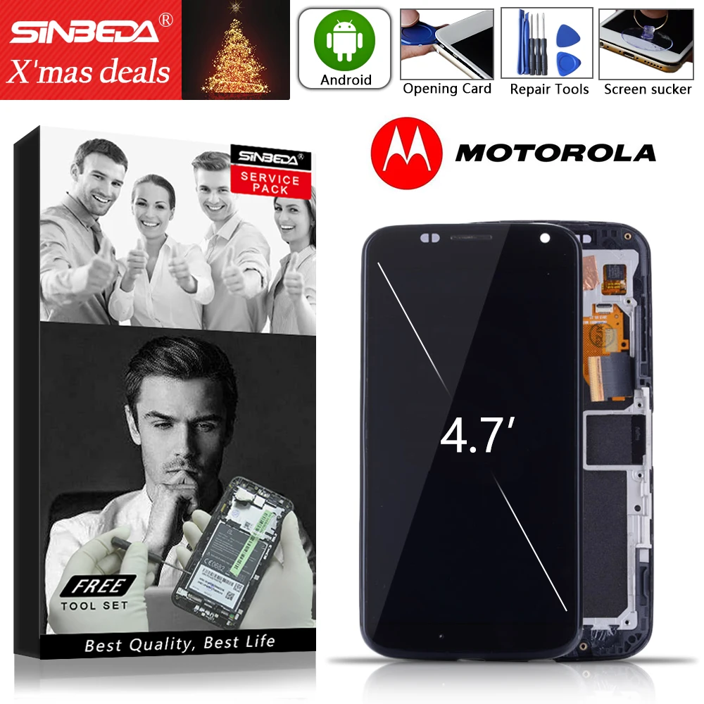 

5.2" LCD Display Touch Screen For Motorola MOTO X LCD with Frame Digitizer Replacement XT1052 XT1053 XT1056 XT1058 XT1060 LCD #