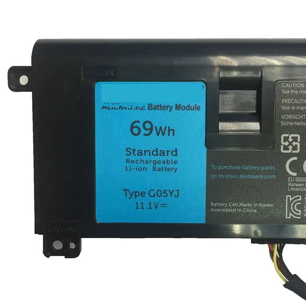 11 1 V 69wh G05YJ новый оригинальный аккумулятор для ноутбука Dell 0G05YJ Y3PN0 8X70T Alienware 14 A14 M14X R3