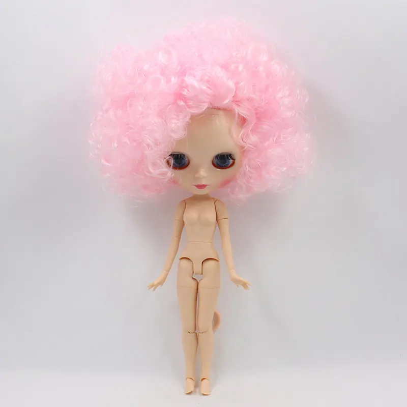 Фабрика Блит кукла middie кукла 1/6 bjd 1/8 bjd сестра семья дикие Кудри волосы розовый коричневый девушка подарок игрушка - Цвет: blyth
